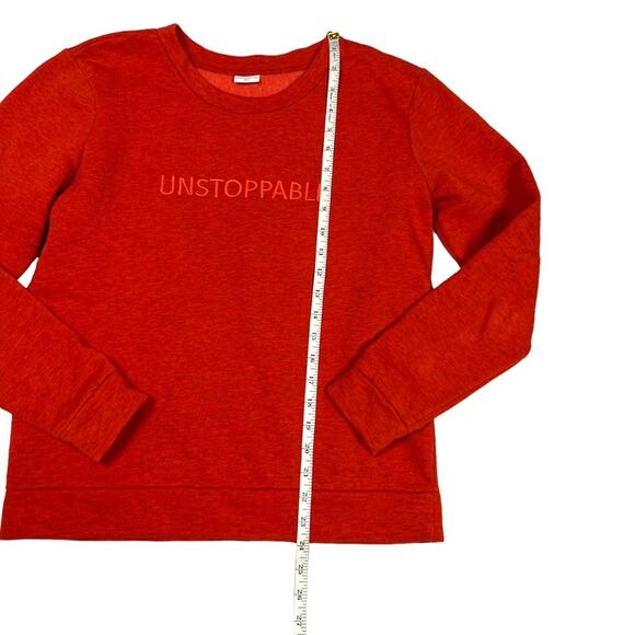 Jacqueline de Yong Sweatshirt Unstoppable Red Long Sleeve Crewneck Women's Small - Picture 6 of 12